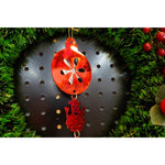 Ornament brad, Flippy, Rotund, Om de zapada, Rosu, Lucios, 10*28CM, Acril, Interior/ Exterior