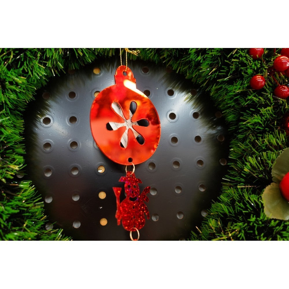 Ornament brad, Flippy, Rotund, Om de zapada, Rosu, Lucios, 10*28CM, Acril, Interior/ Exterior