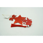 Ornament brad, Flippy, Stea, Om de zapada, Rosu, Lucios, 10*28CM, Acril, Interior/ Exterior