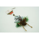 Ornament de brad cerb cu pom de craciun, Flippy, multicolor, lemn, 18 cm