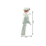 Ornament de brad craciun cerb, Flippy, gri, lemn, 25 cm