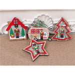 Ornament de Brad, Flippy, cu Lumini LED, din Lemn, Figurina Spargatorul de Nuci, Model Masina, Multicolor
