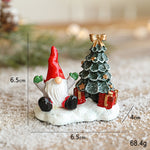 Ornament de Craciun din Rasina pentru Decor, Flippy, Model Mss Craciun cu Brad, Decoratiune de Birou pentru Craciun,
