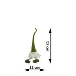 Ornament de Craciun spiridus, Flippy, verde/alb, textil, 52 cm