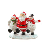 Ornament Decoratiune de Craciun, Flippy, Decoratiune Mica pentru Craciun din Rasina, Model Mos Craciun cu Oameni de