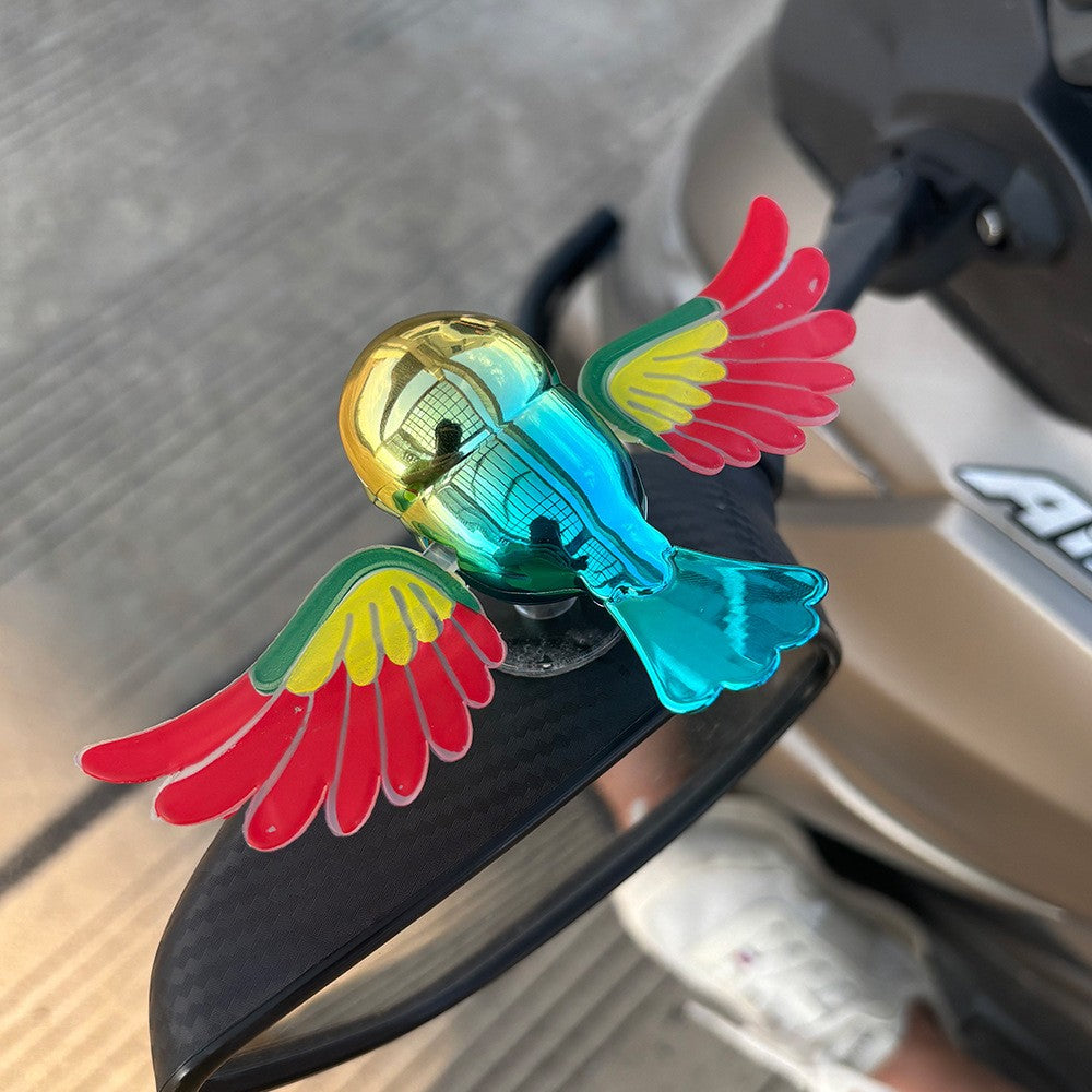 Ornament Decorativ Auto, Flippy, Model Pasare Zburatoare pentru Moto/Auto, din plastic Rezistent, 14.5 x 8 x 5 cm,