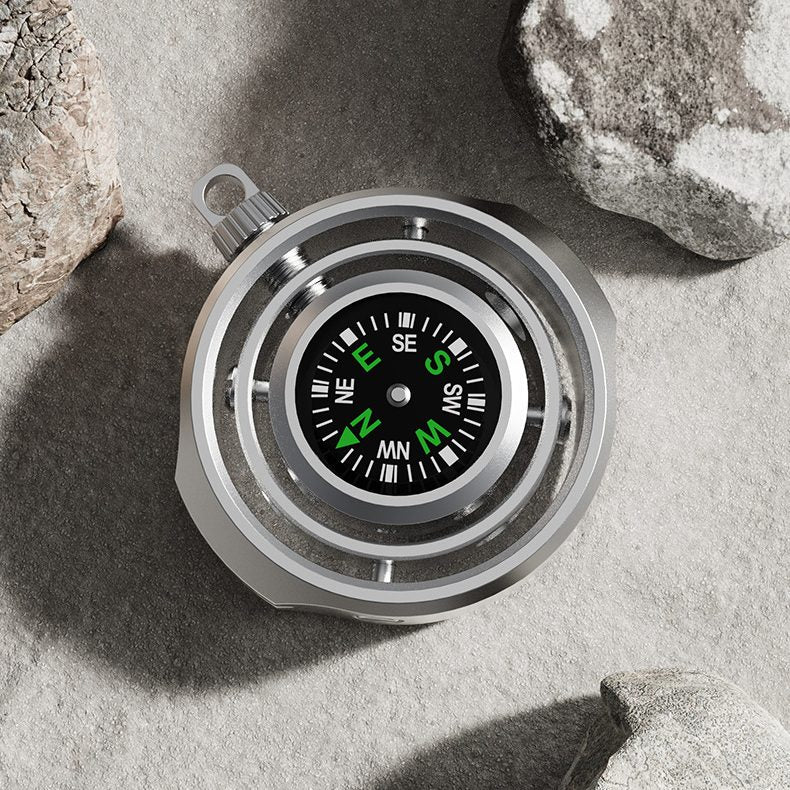 Fidget Spinner Busola Palm, Flippy, Tip Giroscop Rotativ, Model Pandativ / Breloc, Antistress, Aliaj Zinc, 48x42x12 mm,