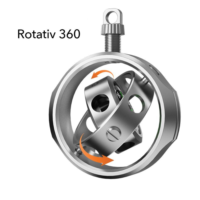 Fidget Spinner Busola Palm, Flippy, Tip Giroscop Rotativ, Model Pandativ / Breloc, Antistress, Aliaj Zinc, 48x42x12 mm,