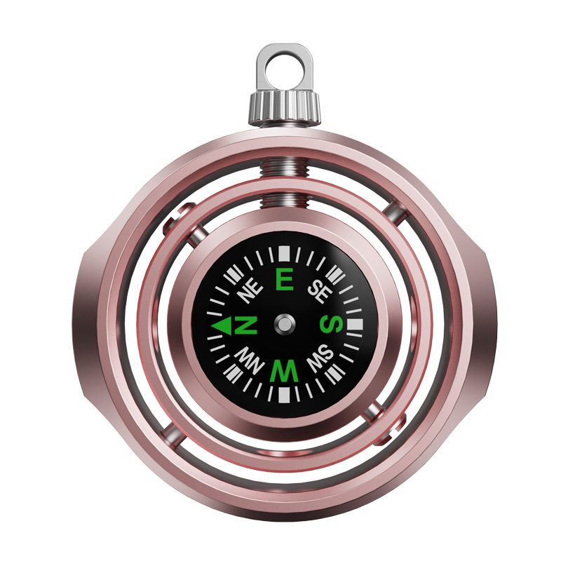 Fidget Spinner Busola Palm, Flippy, Tip Giroscop Rotativ, Model Pandativ / Breloc, Antistress, Aliaj Zinc, 48x42x12 mm,
