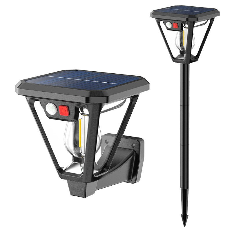 Lampa Solara LED, Flippy, Tip Felinar, pentru Perete/Sol, 10.8 x 12.3 x 46 cm, 3 Moduri, Lumina Calda, din ABS si PP,