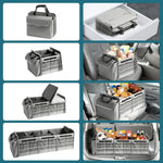 Organizator Auto pentru Portbagaj, Flippy, Model Pliabil, din Panza, cu Geanta Termoizolanta Detasabila, 3