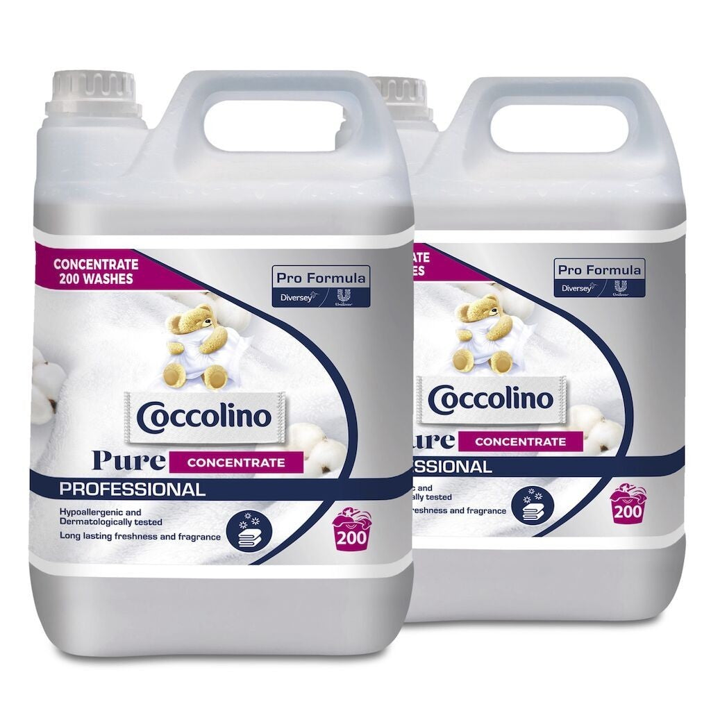 Pachet Coccolino Professional Pure Concentrated – Balsam Concentrat de Rufe, 2×5 L