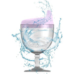 Pahar din Plastic Transparent cu Picior, Flippy, pentru Copii, 14 x 7.7 cm, cu Cioc Antiscurgere, + 3 Ani, Fara Maner,