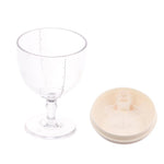 Pahar din Plastic Transparent cu Picior, Flippy, pentru Copii, 14 x 7.7 cm, cu Cioc Antiscurgere, + 3 Ani, Fara Maner,