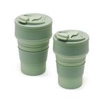 Pahar pliabil din silicon Flippy, pentru calatorii, camping, 500 ml, verde