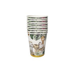 Pahare Cartonate pentru Petreceri, Flippy, Set 10 Pahare Cartonate pentru Zile de Nastere, Model Safari cu animale, 230