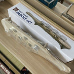 Pahare Shot din Sticla, Flippy, Set 6 pahare pentru Shot cu Suport din Lemn, Design Rustic, 41 x 8.5 x 6 cm, Model 2,