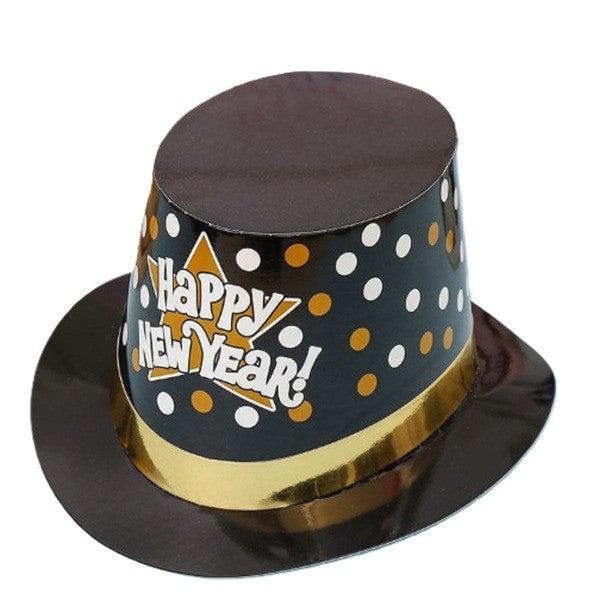 Palarie Tip Lincoln, Flippy, Model Happy New Year cu Buline, Accesoriu Petrecere de Anul Nou, Marime Universala, din