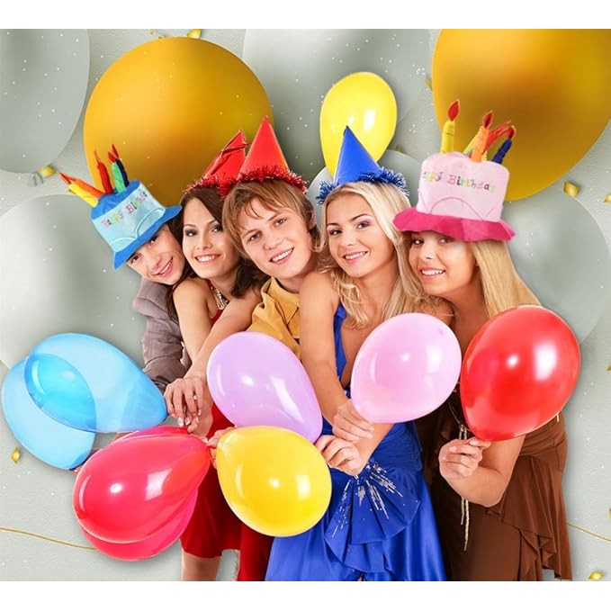 Palarie Happy Birthday, Flippy, Accesoriu pentru Petrecere, Model Tort, Tematica Aniversare, 60x60x55 cm, Roz