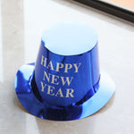 Palarie Happy New Year pentru Revelion, Flippy, Palarie Festiva de Anul Nou, Palarie Magica din Hartie, 29 x 25 x 15.5
