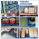 Palet de Transport, Flippy, 60 x 40 x 10 cm, din Plastic durabil, Palet pentru Stivuitor in Depozit, Rezistent la