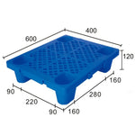 Palet de Transport, Flippy, 60 x 40 x 12 cm, din Plastic durabil, Palet pentru Stivuitor in Depozit, Rezistent la
