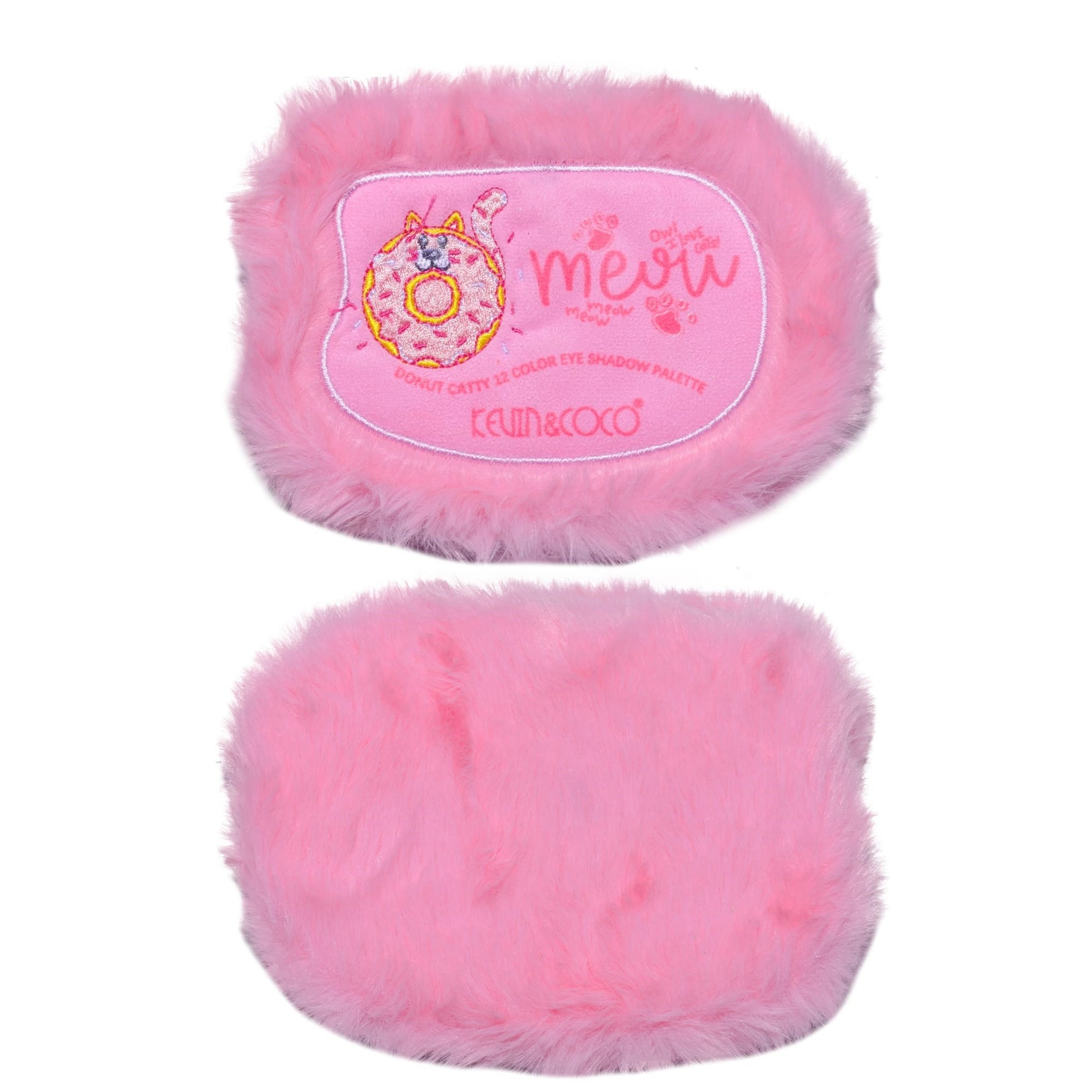 Paleta de Machiaj, KEVIN & COCO, Pink Fuzzy Fard de Pleoape,12 culori, 15 x 10.5 x 3 cm