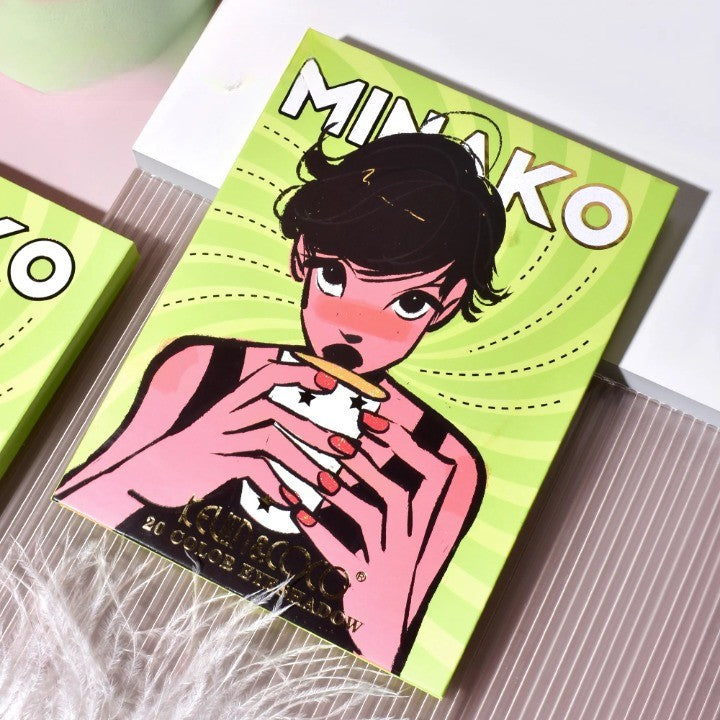 Paleta de Machiaj, KEVIN&amp;COCO, 20 Culori Green Girl, Fard de Pleoape si Blush, Verde