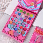 Trusa de Machiaj, KEVIN & COCO, Mean Girl Heart, Fard de Pleoape, Iluminator, Blush Cremos, 96 culori, 21 x 15.7 x 2.4