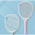 Paleta Electrica pentru Tantari, Muste sau Insecte LED, Flippy, Plastic, Casa si Gradina, Anti-insecte, Alb-Roz