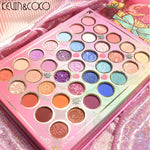 Paleta farduri Kevin&Coco, 117 culori, 4 straturi, rotativa, iluminator si blush inclus, dreptunghiulara, 112g, 20.8 x