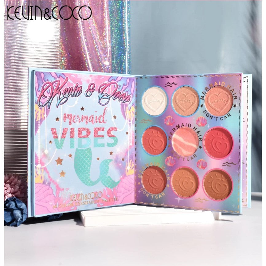 Paleta farduri Kevin&Coco, 69 nuante, blush, iluminator, conturing, deschidere tip carte, 18.6 x 16.5 cm, 97 g,