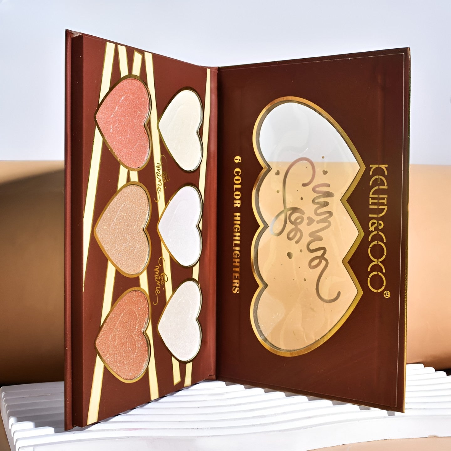 Paleta Iluminatoare, Kevin & Coco, 6 Nuante, Be Mine, Culori Calde, Dreptunghiulara, 140 g, Valabilitate 24 Luni,