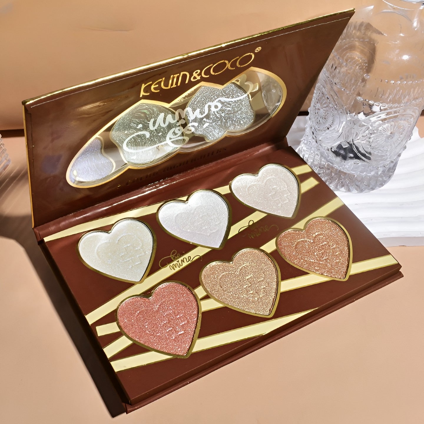 Paleta Iluminatoare, Kevin & Coco, 6 Nuante, Be Mine, Culori Calde, Dreptunghiulara, 140 g, Valabilitate 24 Luni,