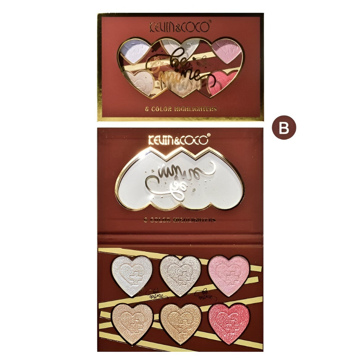 Paleta Iluminatoare, Flippy, 6 Nuante, Be Mine, Culori Calde, Dreptunghiulara, 140 g, Valabilitate 24 Luni,