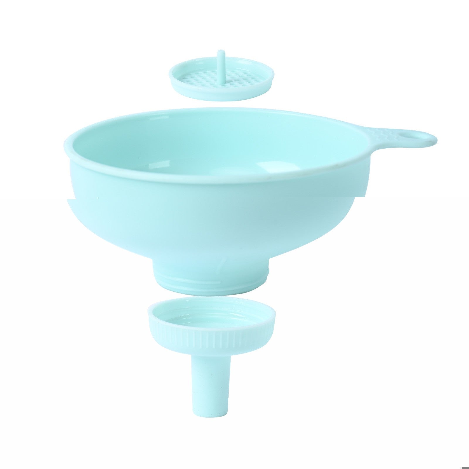 Palnie din plastic 3 in 1 Flippy, doua dimensiuni de scurgere, cu filet si filtru, diametru scurgere 5.4 cm, 11.5 x