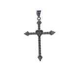 Pandantiv Argint 925 Cruce Mare cu Pietre si Inima, 2.24 g