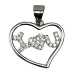 Pandantiv Argint 925 Inima I love u, 1.89 g