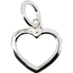 Pandantiv, Jolie Silver, Argint 925, Model Inima Contur, 0.6 g, 15x12 mm