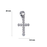 Pandantiv din Argint 925 Jolie Silver, Model Cruce cu Zirconii, 20 x 0.9 mm, 0.84 g