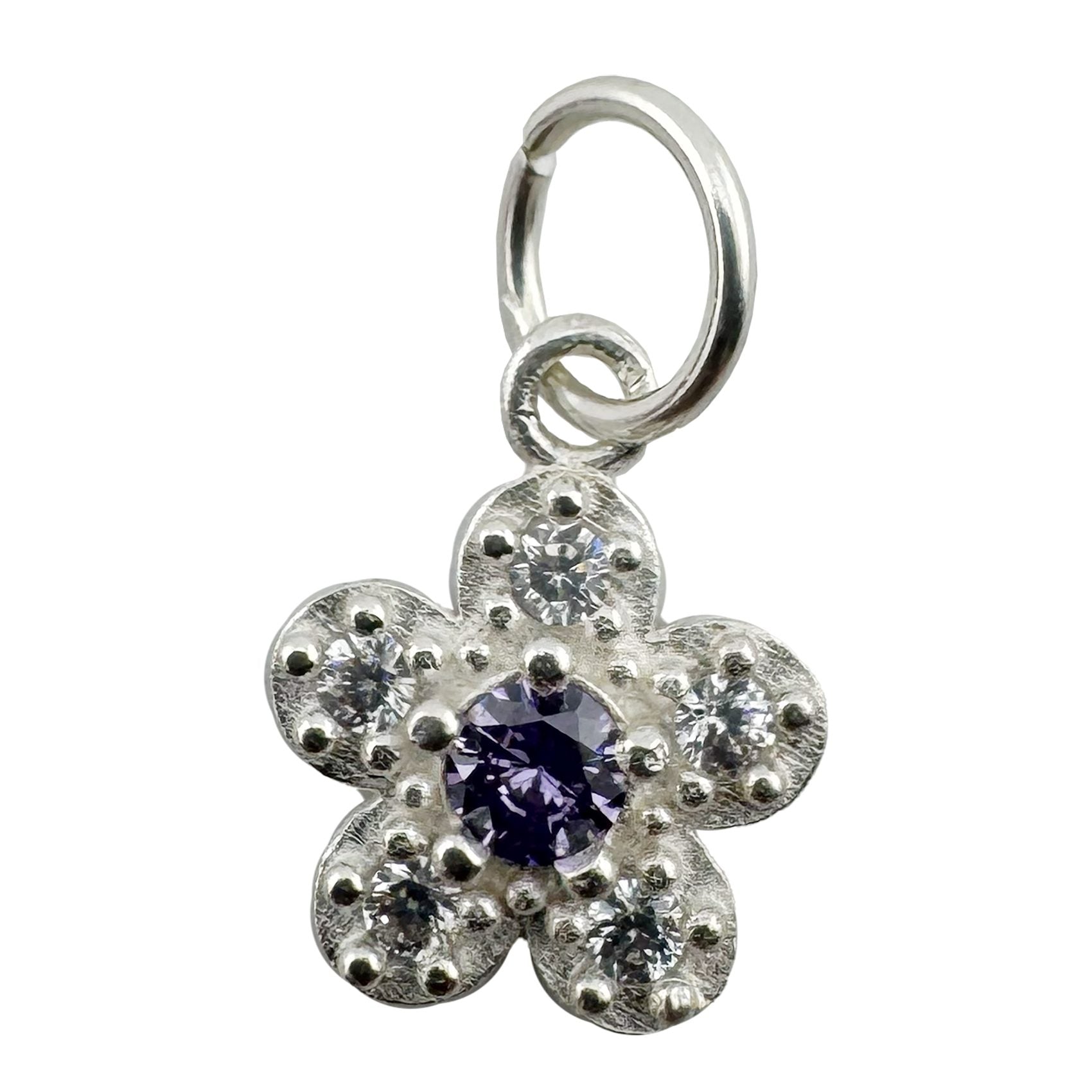 Pandantiv din Argint 925, Jolie Silver, pentru Dama, Model Floare Cu Pietre de Zirconiu Cubic, 1 x 1 cm, 0.9 g,