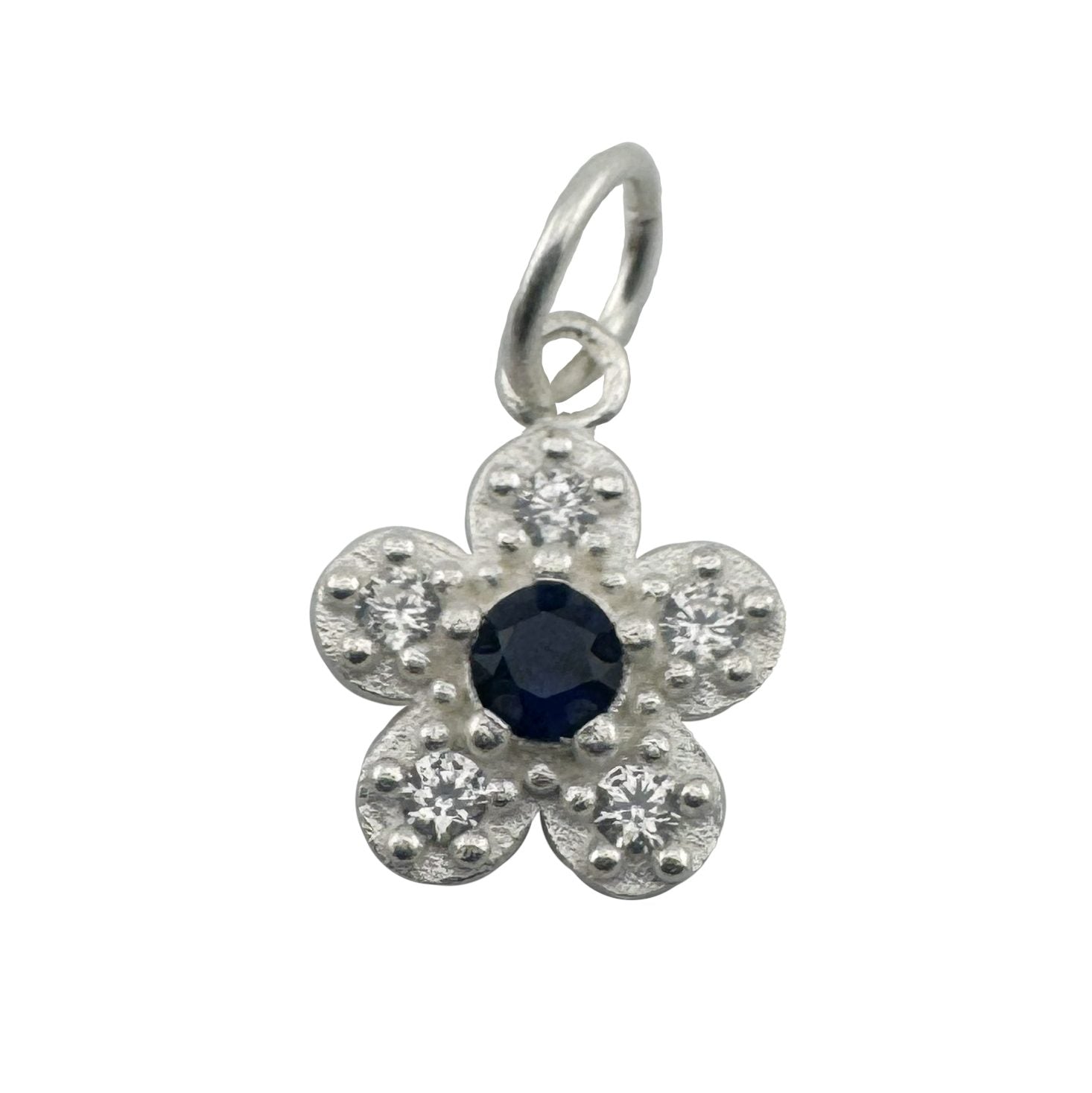Pandantiv din Argint 925, Jolie Silver, pentru Dama, Model Floare Cu Pietre de Zirconiu Cubic, 1 x 1 cm, 0.9 g,