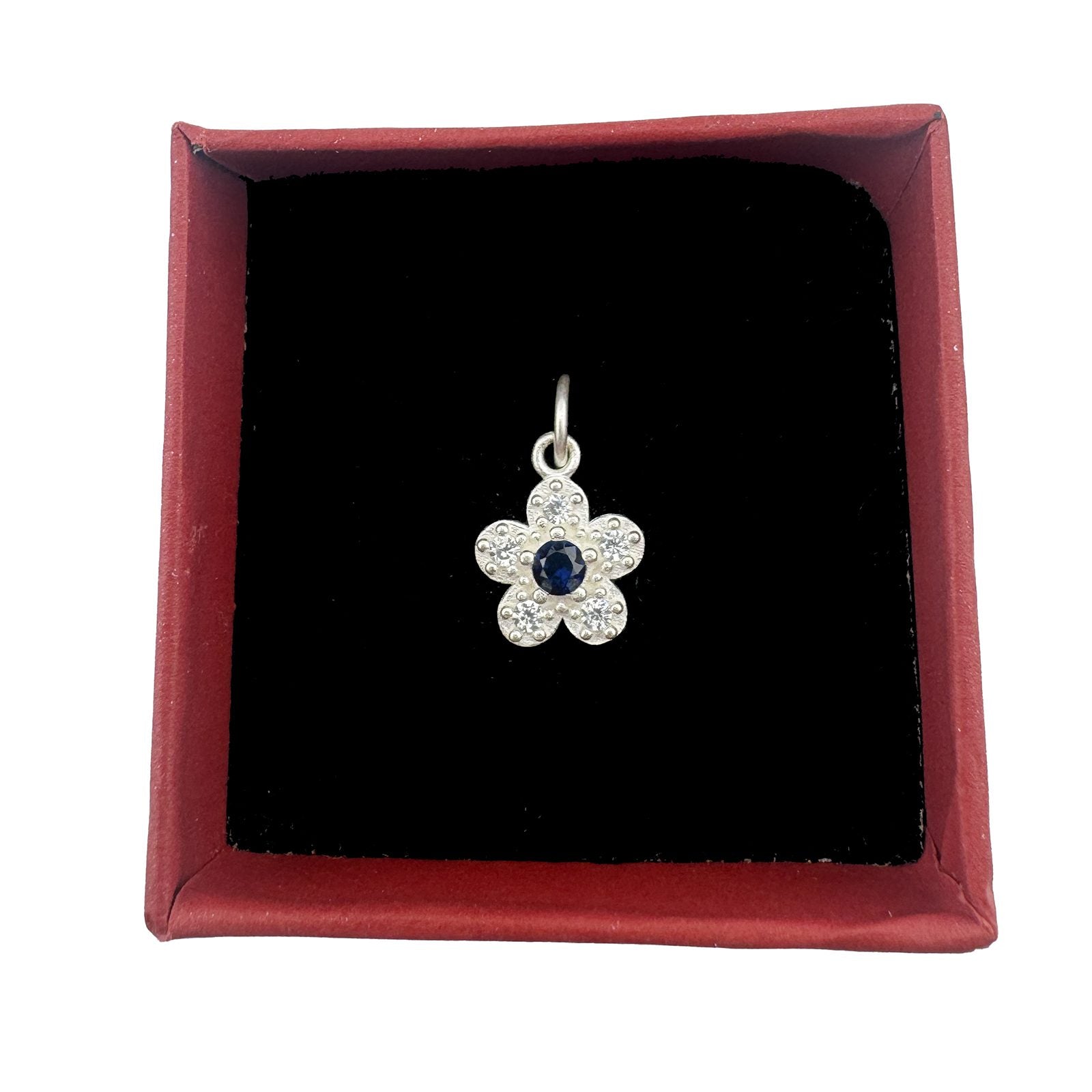 Pandantiv din Argint 925, Jolie Silver, pentru Dama, Model Floare Cu Pietre de Zirconiu Cubic, 1 x 1 cm, 0.9 g,