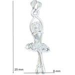 Pandantiv, Jolie Silver, Argint 925, Model Balerina Delicata, 25 x 8 mm, 1.7 g