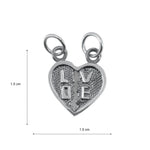Pandantiv, Jolie Silver, Argint 925, Model Doua Jumatati Love, 1.1 g, 1.5 x 1.5 cm