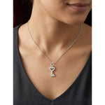 Pandantiv Jolie Silver din Argint 925, Model „Cheia Inimii” cu Minizirconii, Design Minimalist