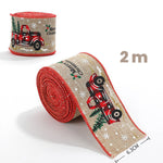 Panglica de Craciun pentru Decor Brad, Flippy, Panglica Decorativa de Craciun pentru Funde, Imprimeu Pick-Up Merry