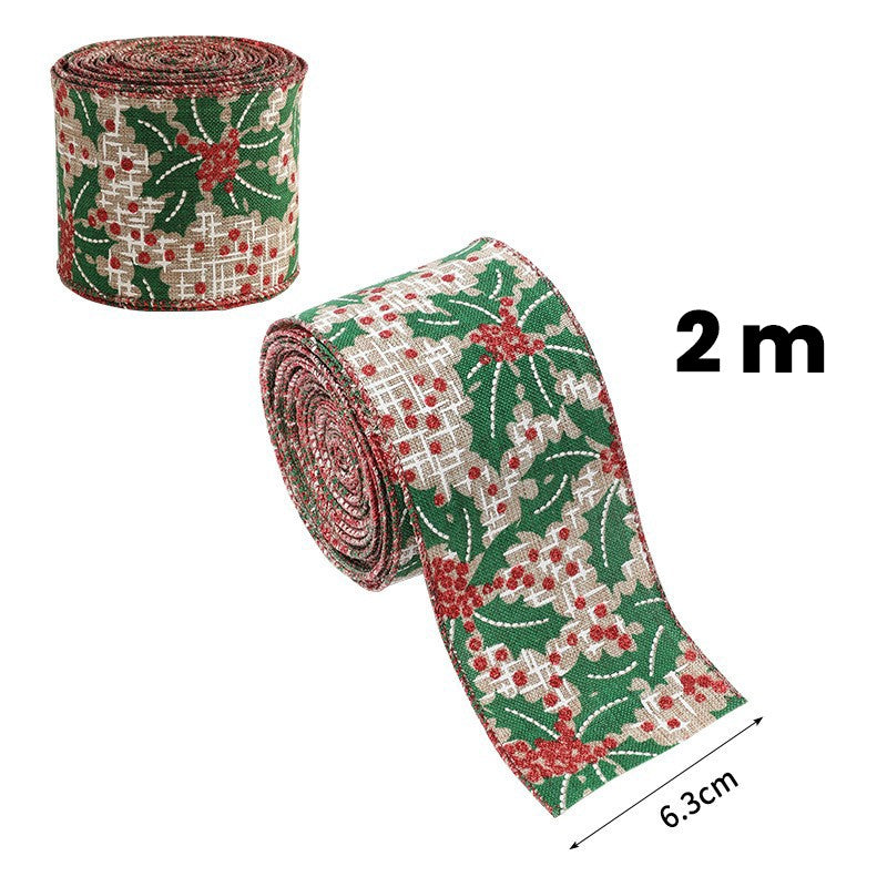 Panglica Decorativa pentru Craciun, Flippy, Ornament pentru Brad de Craciun, Pretreceri, Panglica cu Design Brad de