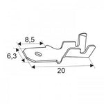 Papuc cositorit tata 6.3mm