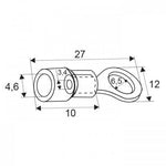 Papuc izolat inel 6.5/2.3mm albastru